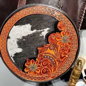 Leather and Cowhide Purse